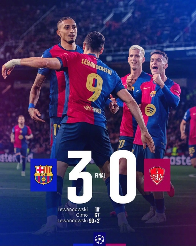 巴塞罗那战胜对手,实现全胜战绩,欧冠中继续领跑 巴塞罗那战胜对手,实现全胜战绩,欧冠中继续领跑