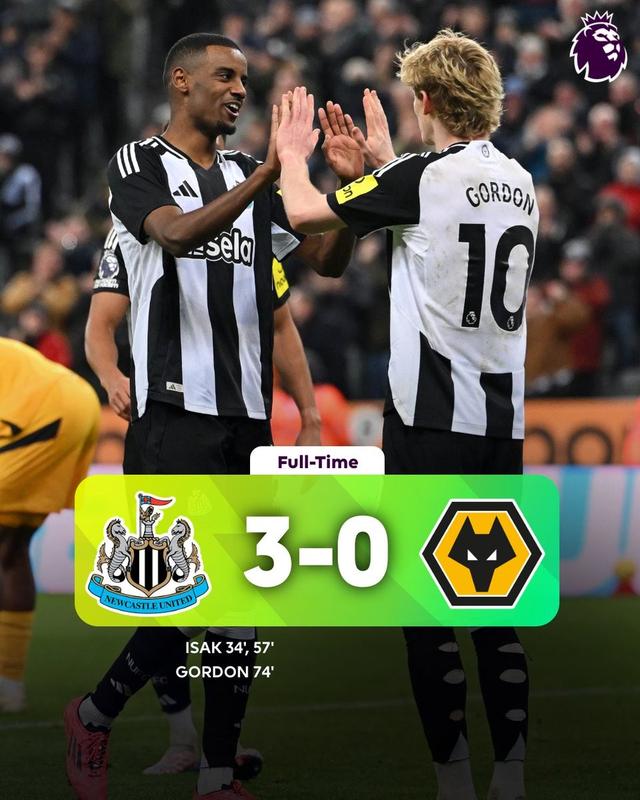 纽卡斯尔联中场组织稳健,豪取连胜 纽卡斯尔联中场组织稳健,豪取连胜